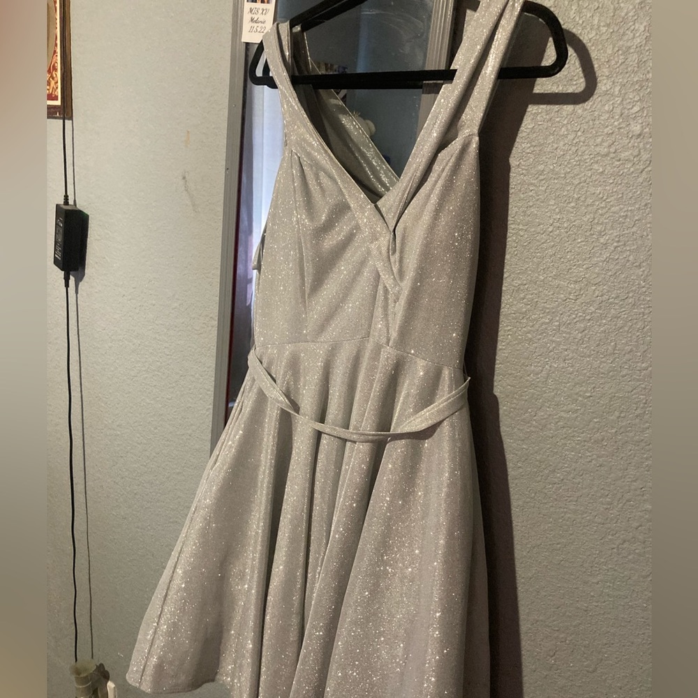 Short silver dress